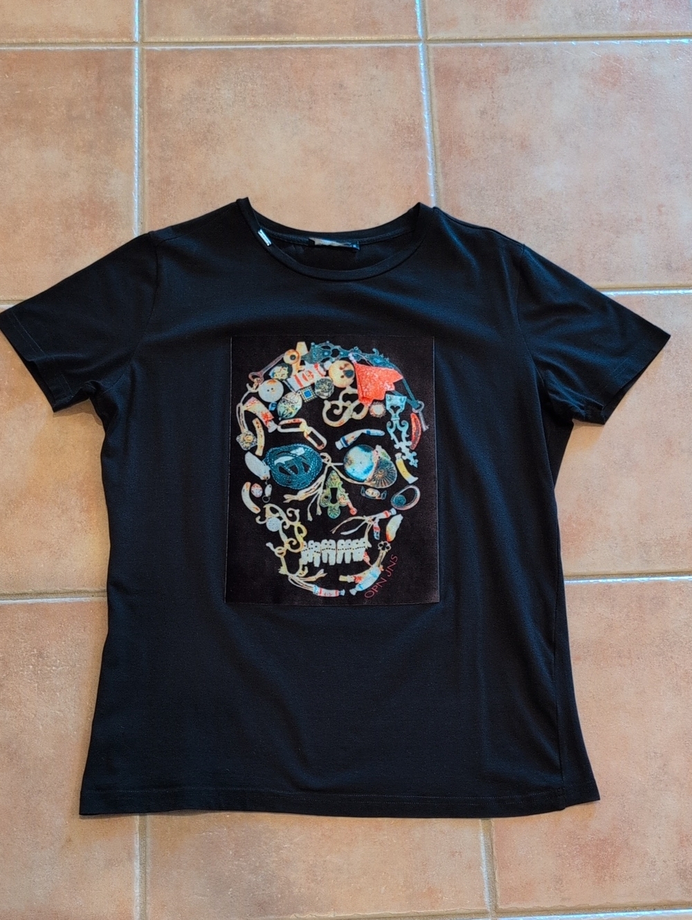 Black Graphic Skull T-Shirt